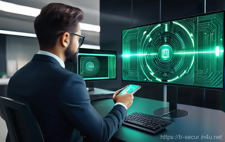 정보보안학 보안 솔루션 - **AI-Powered Phishing Deception**
    A realistic, high-definition image of a young adult, gender-ne...