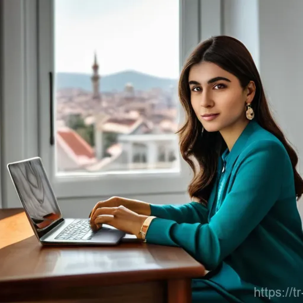 정보보안학 보안 교육 프로그램 - **Prompt:** A discerning young Turkish woman, dressed in a stylish yet modest business-casual outfit...