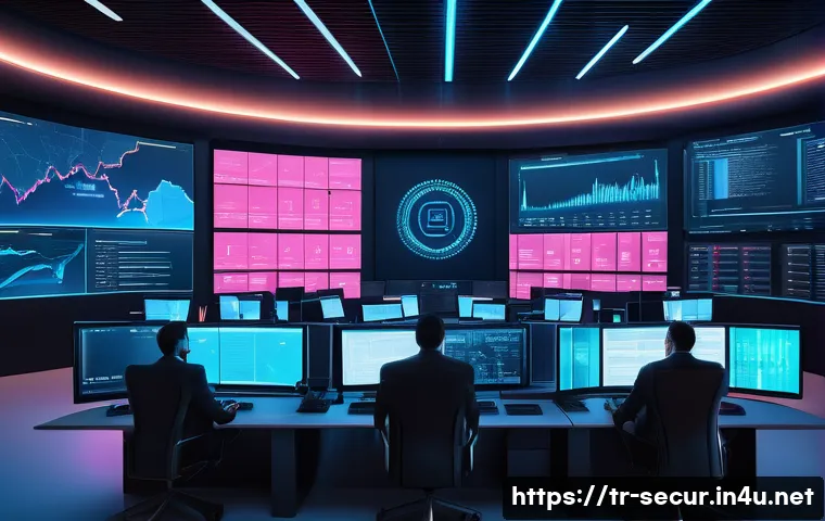 정보보안학 블록체인 해킹 - A highly detailed digital illustration of a Turkish blockchain network control center, showing diver...