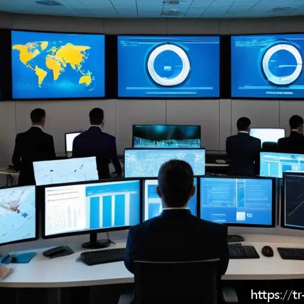 정보보안학 IDS IPS 시스템 - A modern Turkish office environment with diverse IT professionals monitoring multiple large screens ...