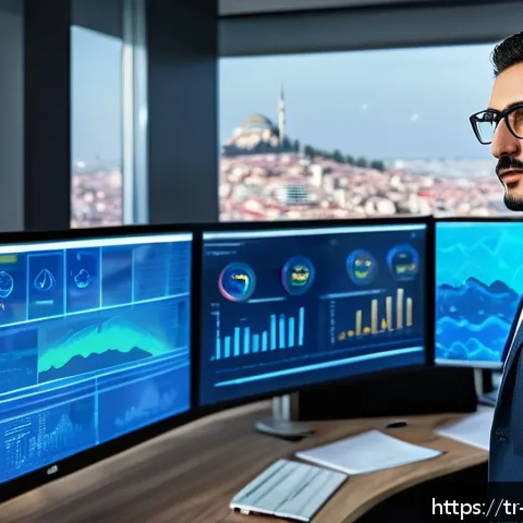 정보보안학 취약점 스캐닝 - A professional cybersecurity analyst in a modern office environment, deeply focused on a large multi...
