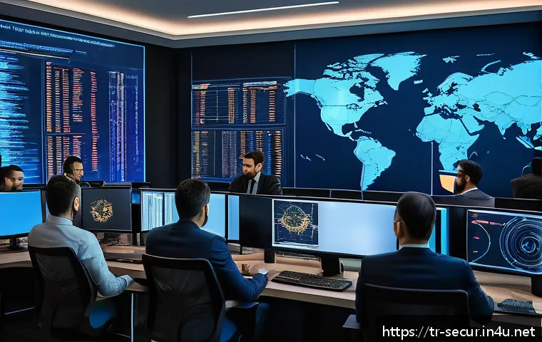 정보보안학 공격 경로 분석 - A modern cybersecurity operations center in Istanbul, featuring diverse Turkish IT professionals ana...
